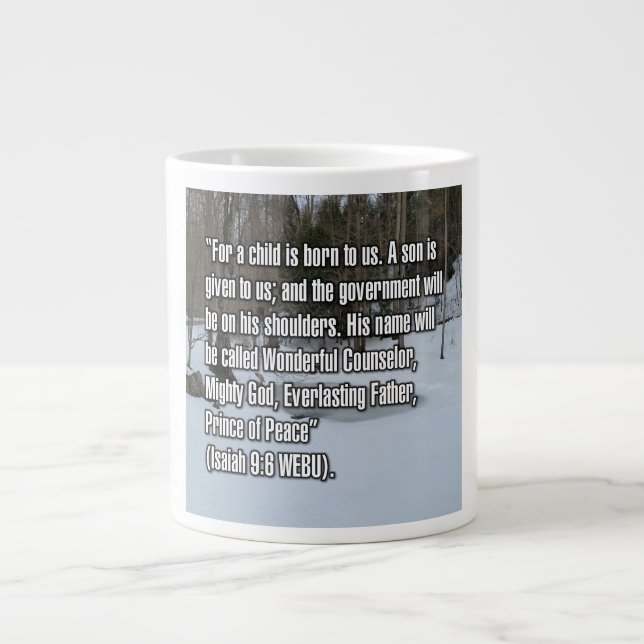 Jesaja 9:6 WEBU Mugg Jumbo Mugg (Framsidan)