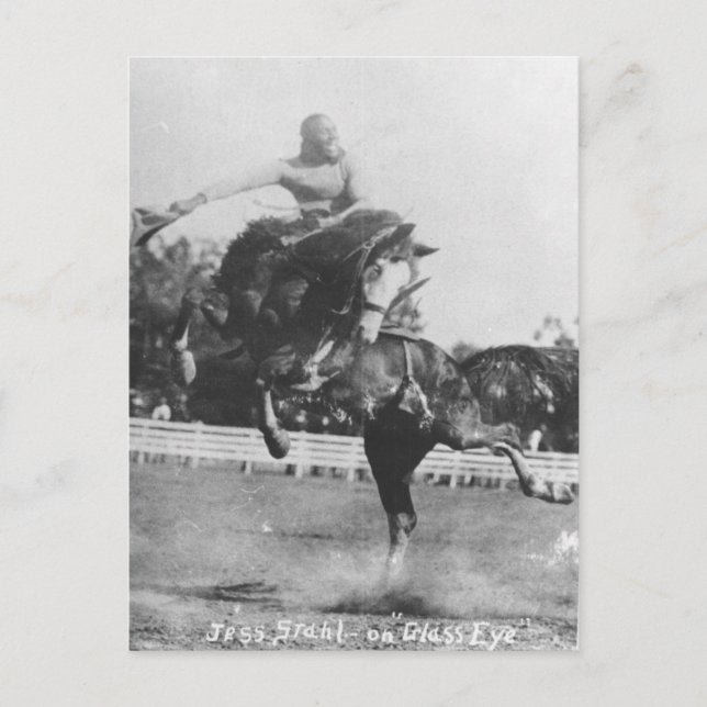 Jess Stahl på Glass Öga. Vykort (Framsida)