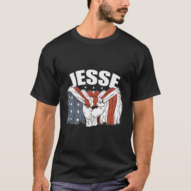 Jesse Birthday Patriotic First Namn Personlig U T Shirt (Framsida)