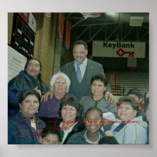 Jesse Jackson med inhemska amerikaner Poster