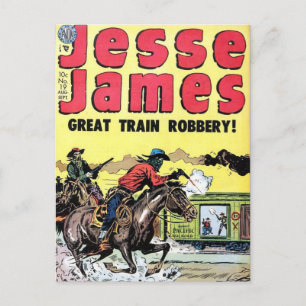 Jesse James tågröveri Vykort