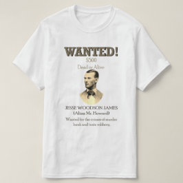 Jesse James Wanted Outlaw 🚨 Vilda western USA T Shirt