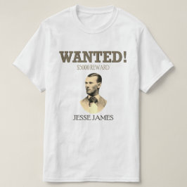 Jesse James Wanted Outlaw 🚨 Vilda western USA T Shirt