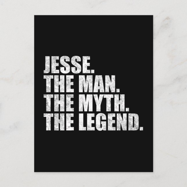 Jesse namn, Jesse Mannen Myten Legenden Vykort (Framsida)