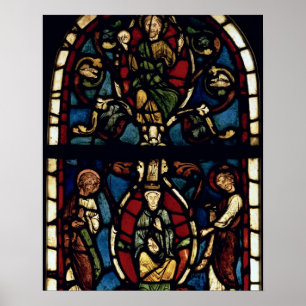 Jesse Träd, 1300-talet (nedfläckad glass) Poster