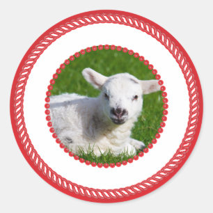 Jesse Träd Lamb Sticker Runt Klistermärke