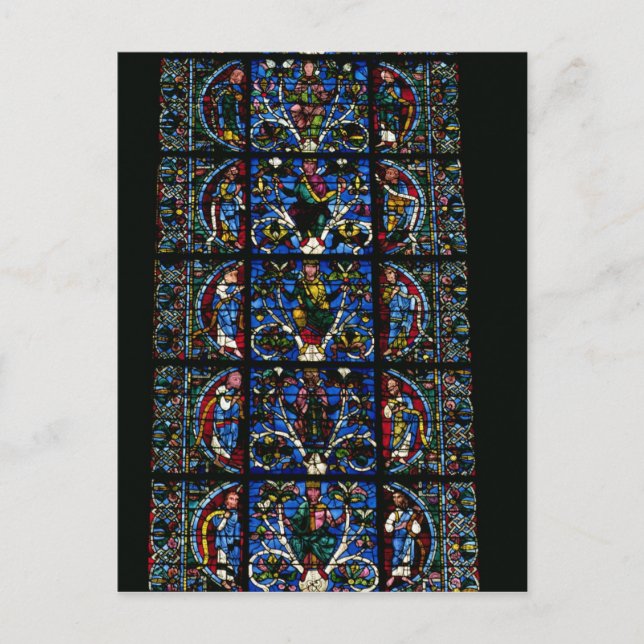 Jesse Träd, lancet window in the väster facad Vykort (Framsida)