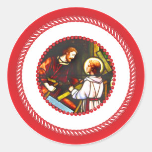 Jesse Träd St. Joseph och Jesus Runt Klistermärke