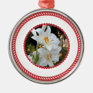 Jesse Träd White Lily Ornament #1