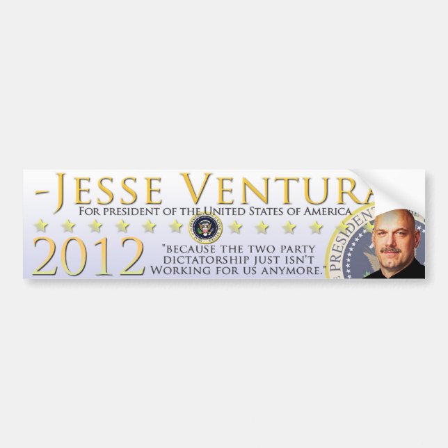 Jesse Ventura 2012 bildekal - vit (Framsidan)