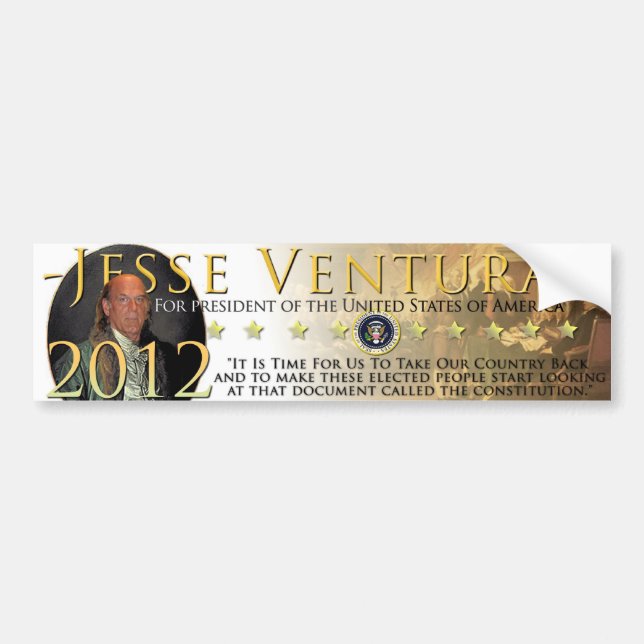 Jesse Ventura - old school 1776 Bildekal (Framsidan)
