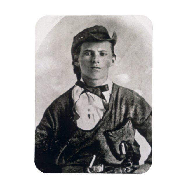 Jesse Woodson James (bild b/w) Magnet (Vertikal)