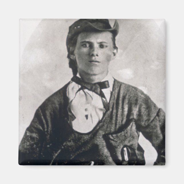 Jesse Woodson James (bild b/w) Magnet (Framsidan)