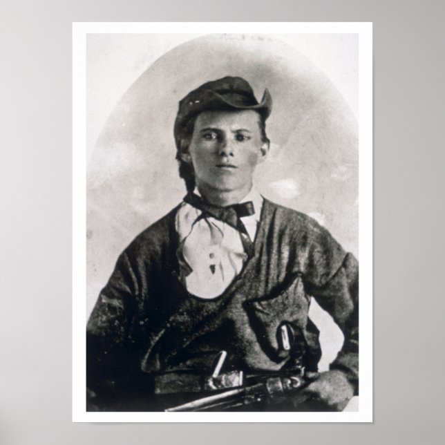 Jesse Woodson James (bild b/w) Poster (Framsidan)