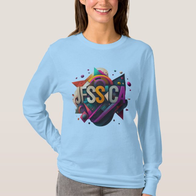 "Jessica: A Colorful Påstående" T Shirt (Framsida)