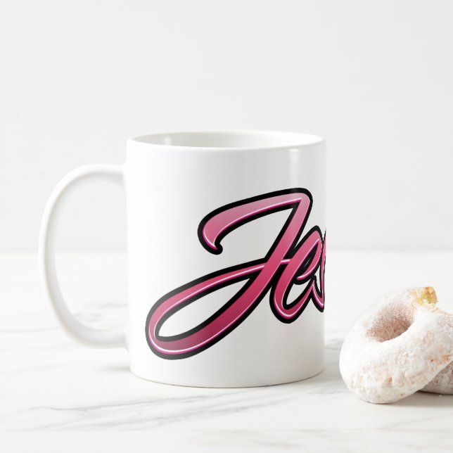 Jessica faded pink Tasse Teetasse Kaffeetasse Kaffemugg (Med munk)