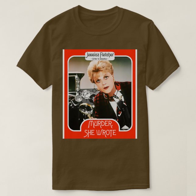 Jessica Fletcher Trading d Murder She Wrote Fan Ar T Shirt (Design framsida)