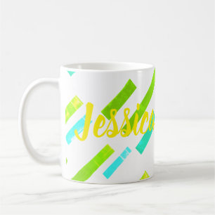 Jessica Lägg till ditt namn Tropical Coffee Tea Mu Kaffemugg