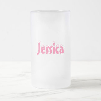 Jessica-Namn Stil-Frostad mugg