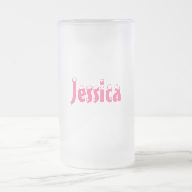 Jessica-Namn Stil-Frostad mugg (Center)