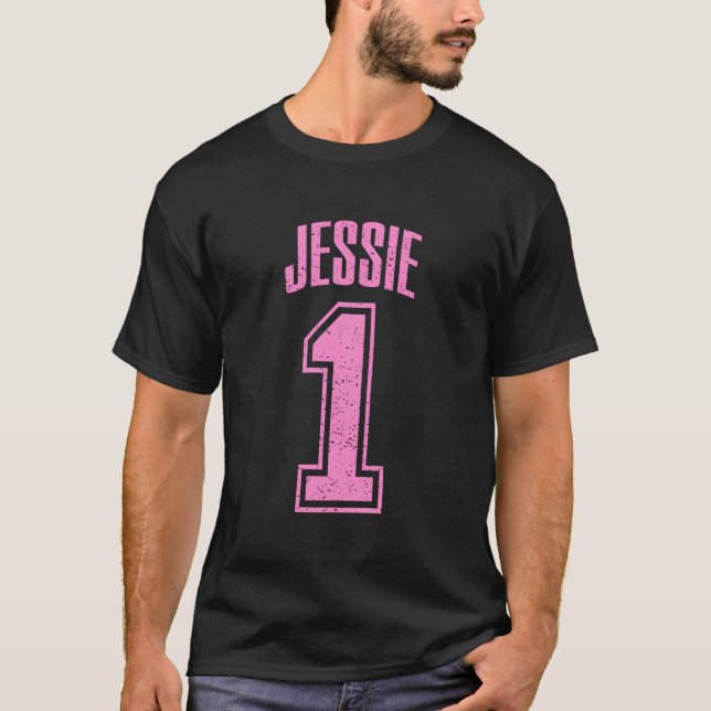 Jessie Supporter Number 1 Biggest Fan T Shirt (Framsida)