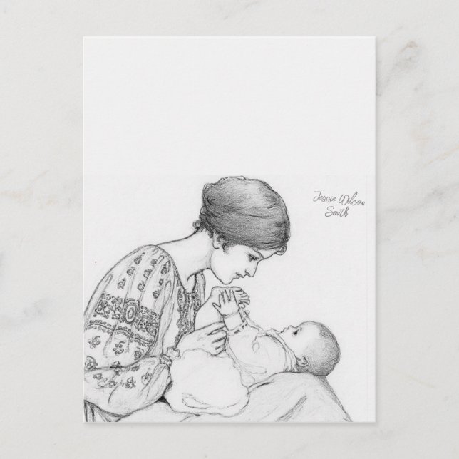 Jessie Wilcox Smith Nyfödd Färg Me Vykort (Framsida)