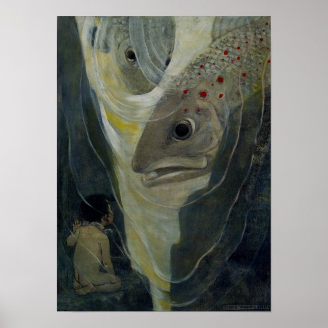 Jessie Wilcox Smith Vatten Spädbarn Poster (Framsidan)