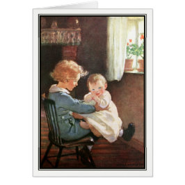 Jessie Willcox smed - diamant och babyen Hälsningskort