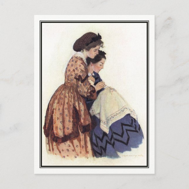 Jessie Willcox Smith - Jo och Beth Vykort (Framsida)