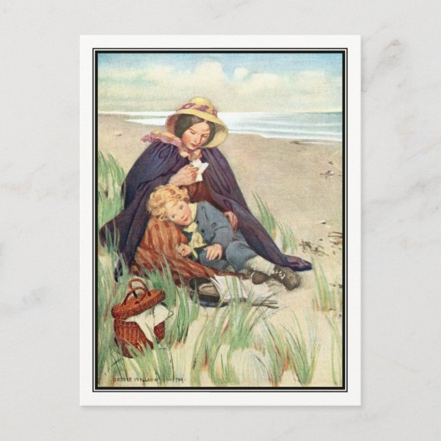 Jessie Willcox Smith - The Seaside Vykort (Framsida)