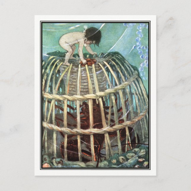 Jessie Willcox Smith - Vatten-Spädbarn Vykort (Framsida)