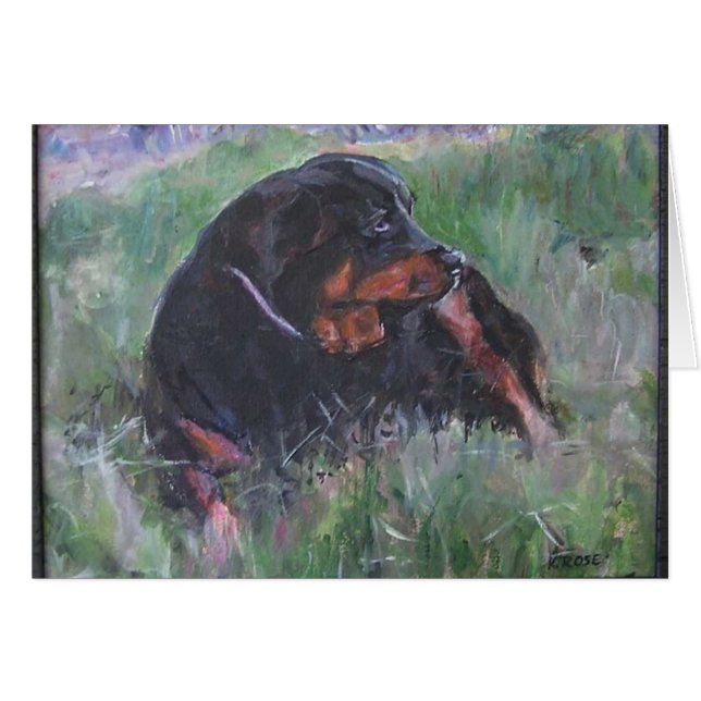 jessiehund hälsningskort (Framsidan Horizontal)