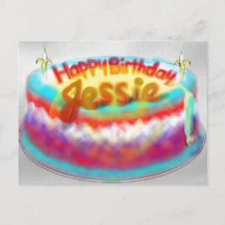 Jessies 2014 Birthday Cake Vykort