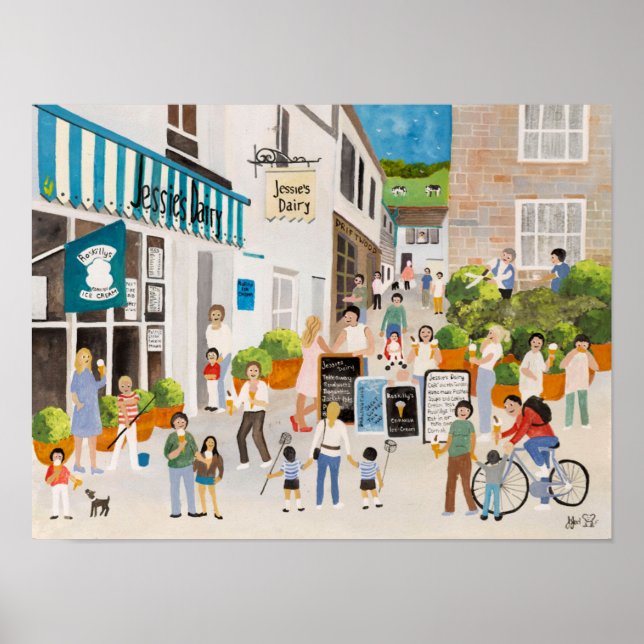 Jessies Dairy in Mousehole Poster (Framsidan)
