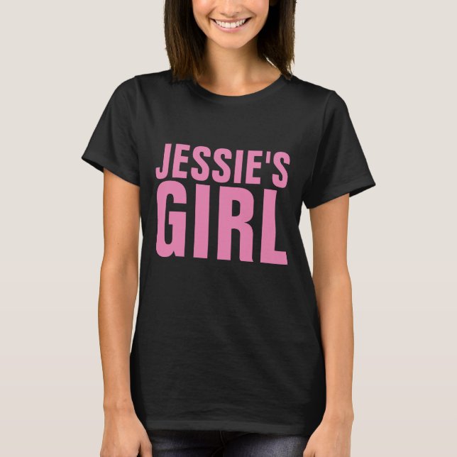 JESSIE'S GIRL VINTAGE BLACK 80-S T-SHIRTS (Framsida)