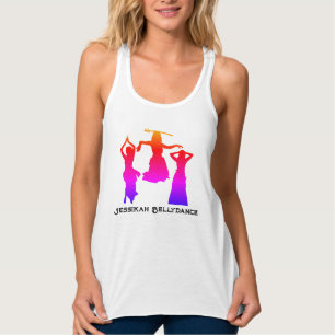Jessikah 3-dansare och logotypens utformning linne med racerback