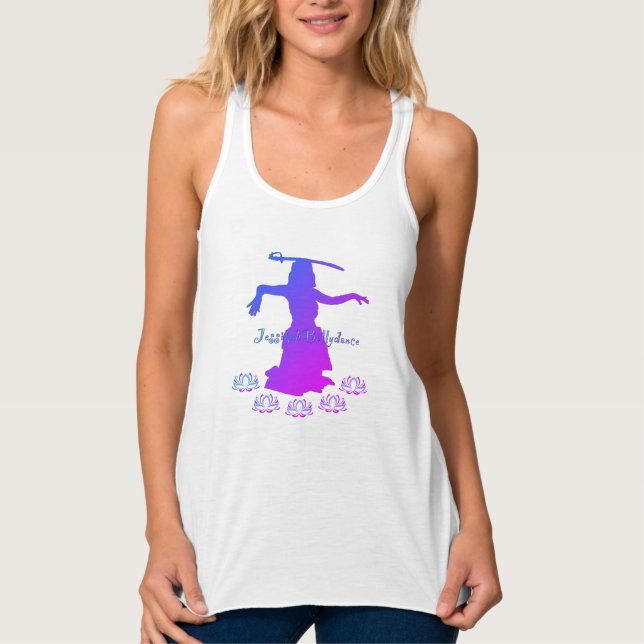 Jessikah Magdans Lotus Boxy T Shirt Linne Med Racerback (Framsida)