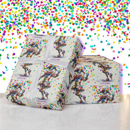 Jester Add Text Carnival eller Mardi Gras Presentpapper