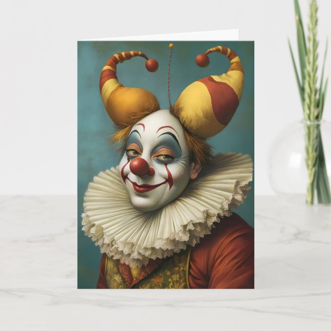 Jester April Fools Day Helgkort (Framsida)