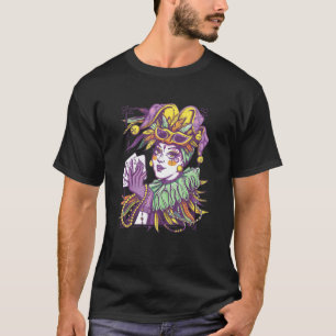 Jester Costume Women's make up Finare Dress Carniv T Shirt