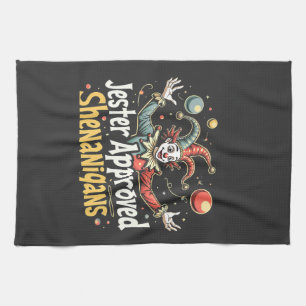 Jester godkände Shenanigans Circus Clown Kökshandduk