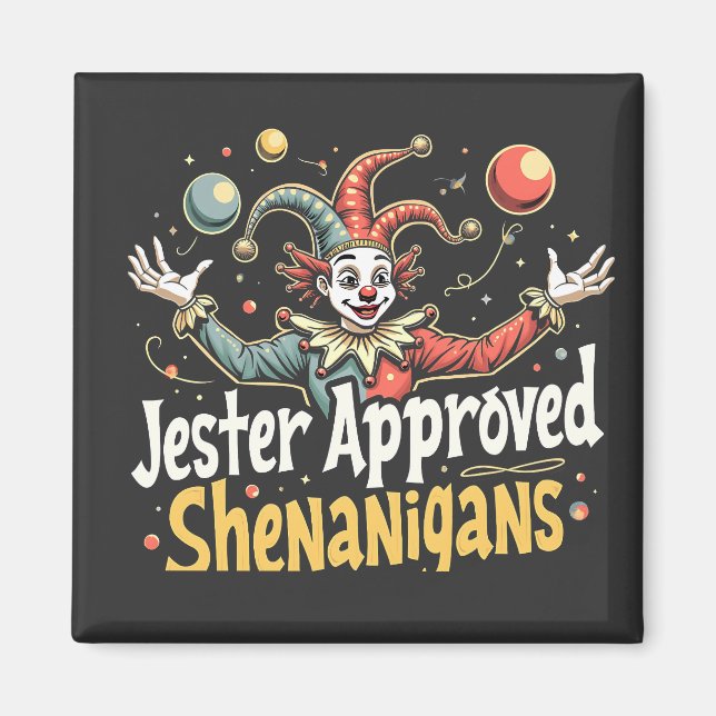 Jester godkände Shenanigans Circus Clown Magnet (Framsidan)