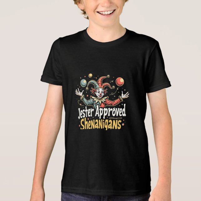 Jester godkände Shenanigans Circus Clown T Shirt (Framsida)