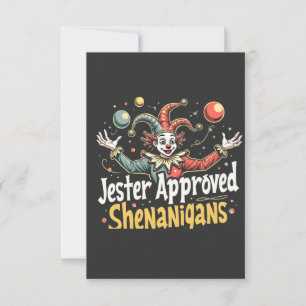Jester godkände Shenanigans Circus Clown Tack Kort