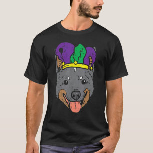 Jester Hat Heeler Ansikte Mardi Gras Cattle Hund M T Shirt