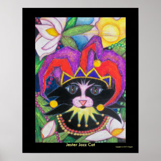 Jester Jazz Cat Poster