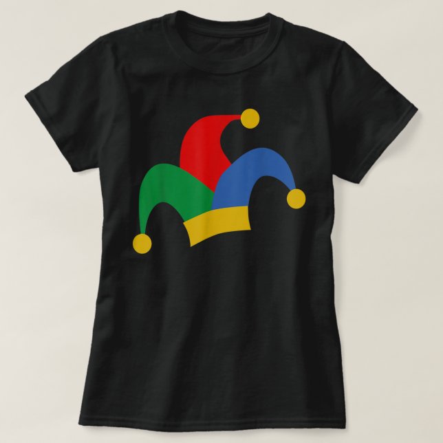 Jester Joker Clown Fools Hat Medieval Times Fool T Shirt (Design framsida)