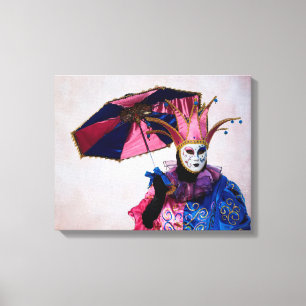 Jester karnevalskostym, Venedig Canvastryck