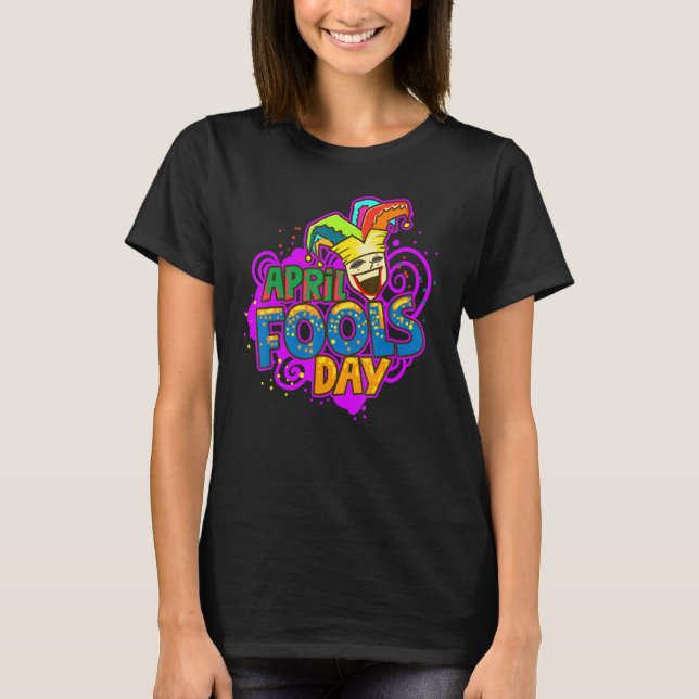 Jester Lycklig April Fools dag Joke Lurass Prankst T Shirt (Framsida)