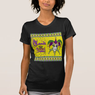 Jester Mask Mardi Gras Harlequin T Shirt